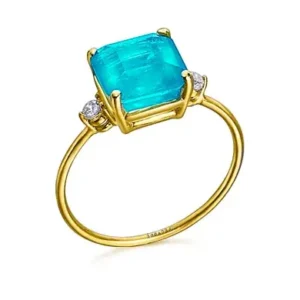 Anillo Topacio Azul