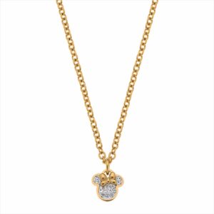 COLGANTE ACERO DORADO PIEDRAS BLANCAS MINNIE DISNEY