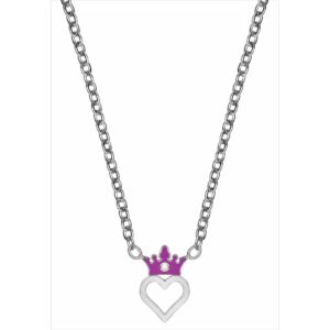 COLGANTE ACERO PLATEADO CORONA PRINCESAS DISNEY