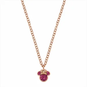 COLGANTE ACERO ROSE PIEDRAS ROSAS MINNIE DISNEY