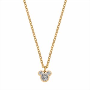GARGANTILLA ACERO DORADO PIEDRAS MICKEY DISNEY