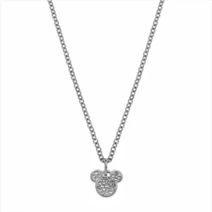 GARGANTILLA ACERO PLATEADO GLITTER MICKEY DISNEY