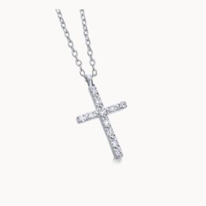 GARGANTILLA ORO BLANCO CRUZ DIAMANTES LE CARRE