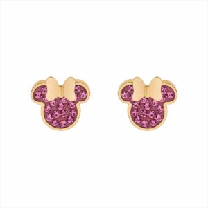 PENDIENTES ACERO DORADO PIEDRAS MINNIE DISNEY