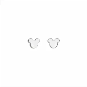 PENDIENTES DE ACERO PLATEADO MICKEI DISNEY