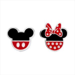 PENDIENTES ACERO PLATEADO MICKEY MINNIE DISNEY